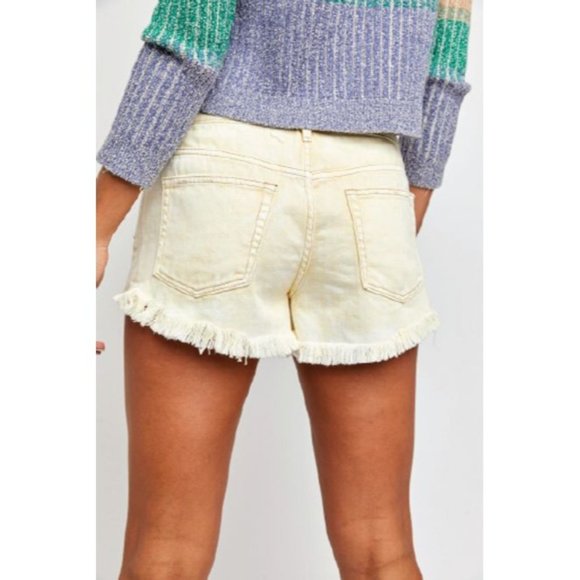 FREE PEOPLE Banana Split Loving Good Vibration Shorts - Size 27 NWT - Picture 2 of 3
